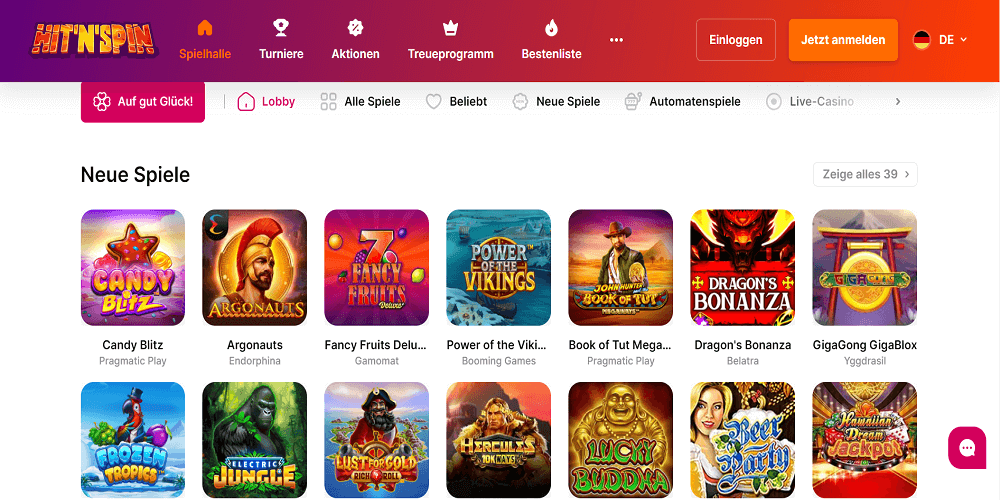 HitnSpin Casino Spieleautomaten